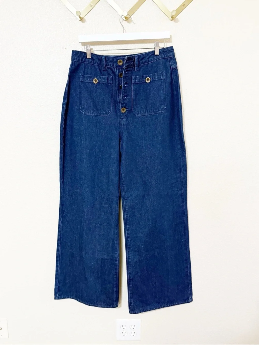 Rollas Studio Flare Button Fly Sailor Free People Shopbop Jeans in Lou Blue 31
